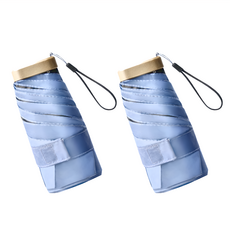 傘霸 Mini扁柄六折傘 UPF50+ 防曬