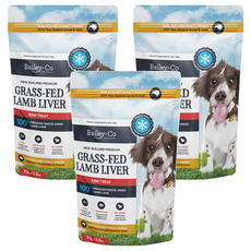 Bailey+Co 倍立 犬用凍乾零食，紐西蘭優質凍乾系列, 羊肝, 70g, 3包