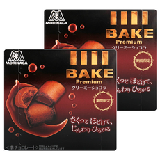 MORINAGA 森永 BAKE Premium 牛奶巧克力夾心磚 - 日本原裝進口, 47g, 2盒