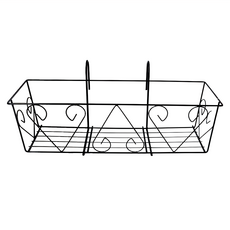 翠筠 烤漆陽台吊架/花架/花槽架, 黑色, 1個