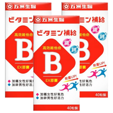 五洲生醫 高效維他命B群膠囊，加鐵好氣色，加鋅好體力, 40顆, 3罐