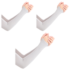 Amiss 機能感 台灣製防曬涼感袖套 UPF50+, 灰色, 3雙