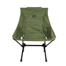 OWL CAMP 中型椅, 500D尼龍, PU抗撕裂, 7075航空鋁合金管材, ABS防滑腳墊, 耐重120kg, 軍綠色, 1個