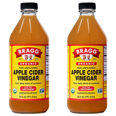 BRAGG 有機蘋果醋, 未過濾生醋 含醋母 酵素 946ml, 473ml, 2瓶