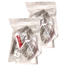 理享家 櫥櫃自動關門隱形門扣 4個 免打洞磁吸式 銀色輕薄款, 2組, 4.2 x 1.7cm