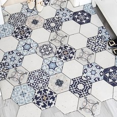可自由剪裁去泥刮沙彈力絲圈地墊 120 x 80cm 防滑耐磨, 波西米亞風六角, 波西米六角, 1件