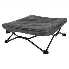 KZM OUTDOOR 攜帶式寵物行軍床 承重30kg, 展開68 x 68 x 25cm 收納70 x 19cm, 灰色