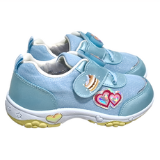 BORUI 柏睿鞋業 兒童款 DN公主電燈魔鬼氈厚底休閒鞋