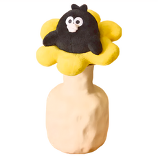 奧樂雞 一朵花玩偶吊飾 約13.5 x 15.5公分 金屬配件, 1個, 黃色