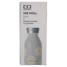 monbento 不銹鋼真空牛奶瓶, 糖果色溫柔系列, 保溫長達12h, 小雛菊, 350ml, 1入