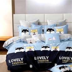 E-ROU 伊柔寢飾 銀離子防螨抗菌天鵝絨 台灣製 雙人兩用被, 柴柴好友