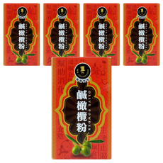 MR.JOHNSON 強森先生 鹹橄欖粉, 無添加人工色素、香料，添加橄欖，生津解渴, 80g, 5盒