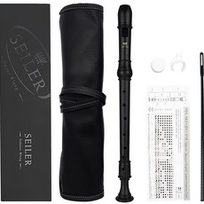 SEILER 英式中音直笛 SERA-B + 皮革收納包, 霧面黑, 1組