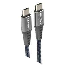 POLYWELL 寶利威爾 USB3.1 Type-C 公對公 高速傳輸充電編織線, 2m, PW15-W45-M732, 1條