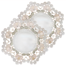 J&N 現代古典桌巾 材質: 100%聚酯纖維, 20R(20 x 20cm), 2條, 花雨金