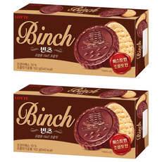 LOTTE 樂天 Binch 巧克力餅乾 102g, 2盒
