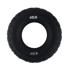 MICHAEL FITNESS 麥克健身 握力圈 矽膠材質 30LB/40LB/50LB 柔軟高彈 持久耐用, 60磅, 經典黑, 1組