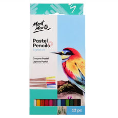 Mont Marte 蒙瑪特 油性粉彩鉛筆組, 12色, 1盒