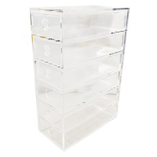 MUJI 無印良品 壓克力小物收納盒 8.7 x 17 x 25.2cm, Transparent, 6層