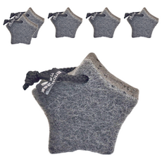 KEYTOSS 詰朵斯 竹炭添加 LULU雙效沐浴海棉 星, 款式隨機, 6個, 1入