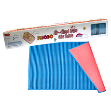 JOJODO 充氣舒墊 天然橡膠 適用年齡0個月以上, 素面 藍色 + 粉色, 1個