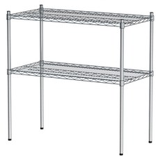 dayneeds 日需百備 荷重型 電鍍 鎖管 二層架 鐵力士架 收納層架 鞋架 展示架 鐵架, 1個