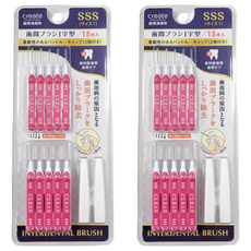 create 酷里愛德 齒間刷I字型 SSS, 0.7mm, 15支, 2組