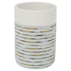 VERSA 橫紋牙刷杯 浴室收納 250ml容量 簡約現代設計, 1個, 抽象