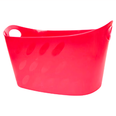 百貨King 歡樂置物籃/收納籃 F-03 中款 9.8L 紅色 收納小物 台灣製造, 2個