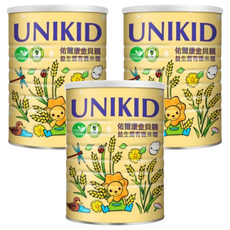 unikid 佑爾康金貝親 益生菌有機米精, 促進腸道蠕動, 無保存劑 無蔗糖, 增加飽足感, 450g, 3罐