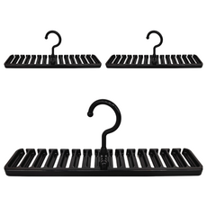 SJIAYP 皮帶收納架 7.6 x 13.5 x 1.5cm, 黑色, 3個