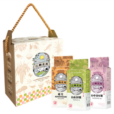 ERLIN FIRST 二林之光 薈萃3入禮盒 Set (越光, 台南16號, 台中194號), 1.8kg, 1盒, CNS一等