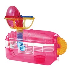 LillipHut 麗利寶 愛鼠衛星導航站 DX 鼠籠 趣味3D活動 可拆卸鼠窩 粉色, 1個