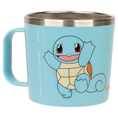 LiLFANT 寶可夢不鏽鋼杯 L 260ml 洗碗機適用, 傑尼龜, 1個