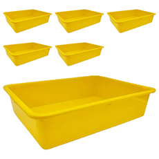 550 密林 置物籃, 48.5x38.3x12.5cm, PP材質, 台灣製造, 黃色, 6個