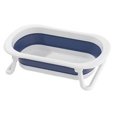 哩哩摳摳 LILIKOKO 嬰兒澡盆 藍色 可折疊 環保材質 防滑設計 多功能用途, 1個