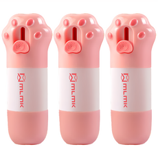 葉子小舖 熱感應塗改液 貓爪 10ml, 粉色, 3瓶