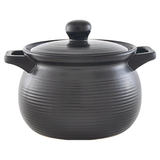 新食器 台灣製陶瓷鍋 2.5L, 24cm, Black, 1個