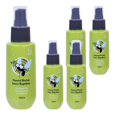 KU.KU Duckbill 酷咕鴨 尤加利萃取精油防蚊噴霧 100ml, 不含敵避, 遠離小黑蚊/病媒蚊, 5瓶