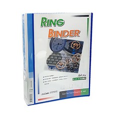 hfpwp 台灣製 3孔夾 pp板加厚1.4mm 超聯捷 A4, 藍色, 1入