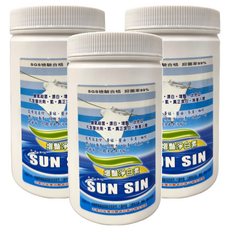 SUN SIN 三新立潔 增艷淨白素 SGS檢驗合格 抑菌率99%, 2kg, 3桶