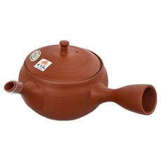 北龍 15號朱泥平丸點柄急須壺附木箱 陶瓷茶壺 日本產, 8-152, 270ml, 1個