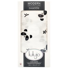 lulujo 竹纖維嬰兒包巾, 天然竹纖維材質 柔軟透氣吸溼, 白色, 1條