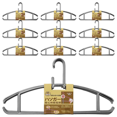 東晨企業有限公司 貼心功能衣架, 銀色, 10個
