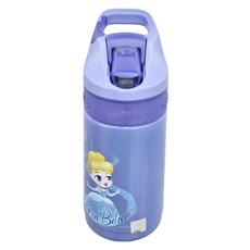 Disney 迪士尼 兒童寬口吸管不銹鋼運動水壺 450ml, 仙杜瑞拉, 1個