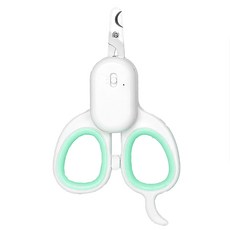 馬卡龍LED寵物指甲剪 綠色 LED照明 半月刀口 安全鎖扣 省力設計, 1支