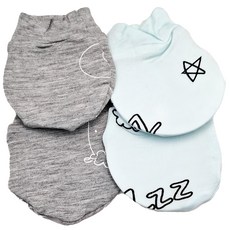 baa baa sheepz 抱抱羊 Mittens 嬰兒手套, 0~6個月, 甜夢藍 + 灰色