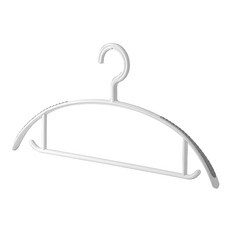 懶角落 無痕衣架 防滑款 - 灰色, 10個, 白色, 1包