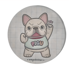 收納王妃 皮古珪藻土杯墊 圓 2入, 格子皮古 白色, 1組