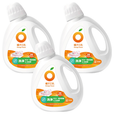 Orange House 橘子工坊 天然無香精制菌洗衣精 洗淨病毒升級版, 3瓶, 1.8L